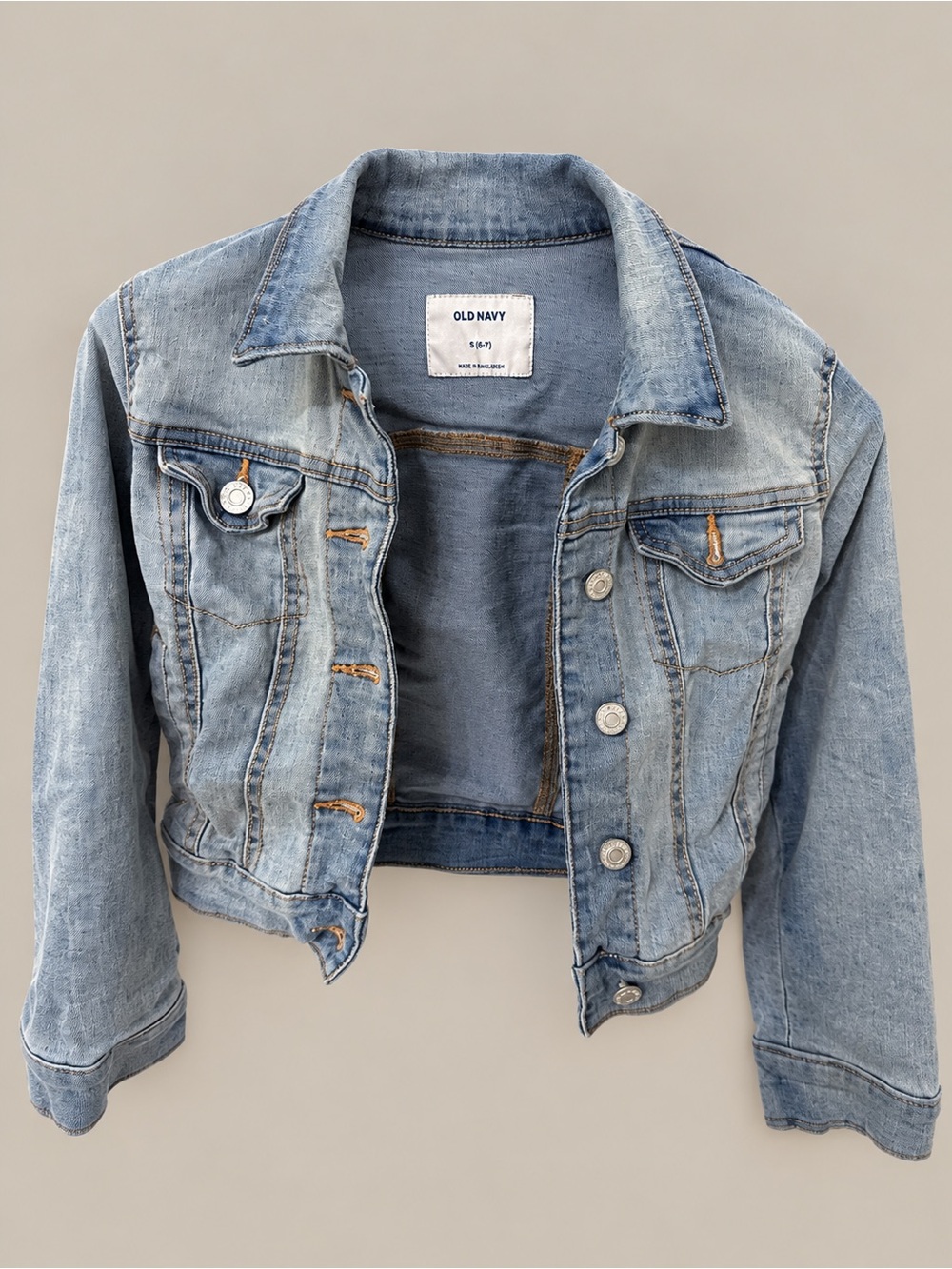 Old Navy Kids Light Wash Denim Jean Jacket - Blue
